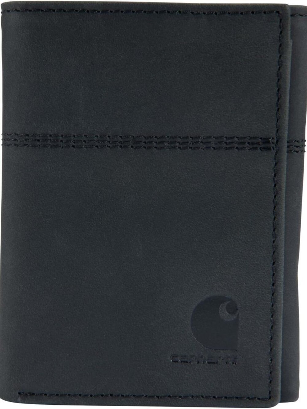 Stylish Nubuck Leather Trifold Wallet in Black | Durable, Slim Design, Perfect